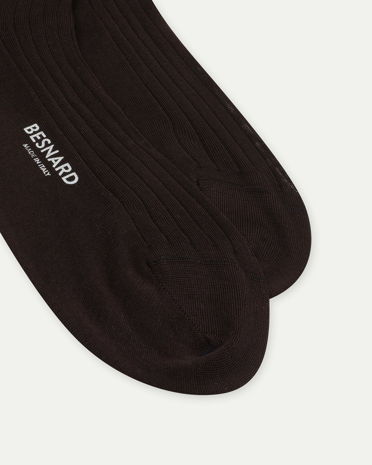 Dark Brown Cotton Knee High Socks