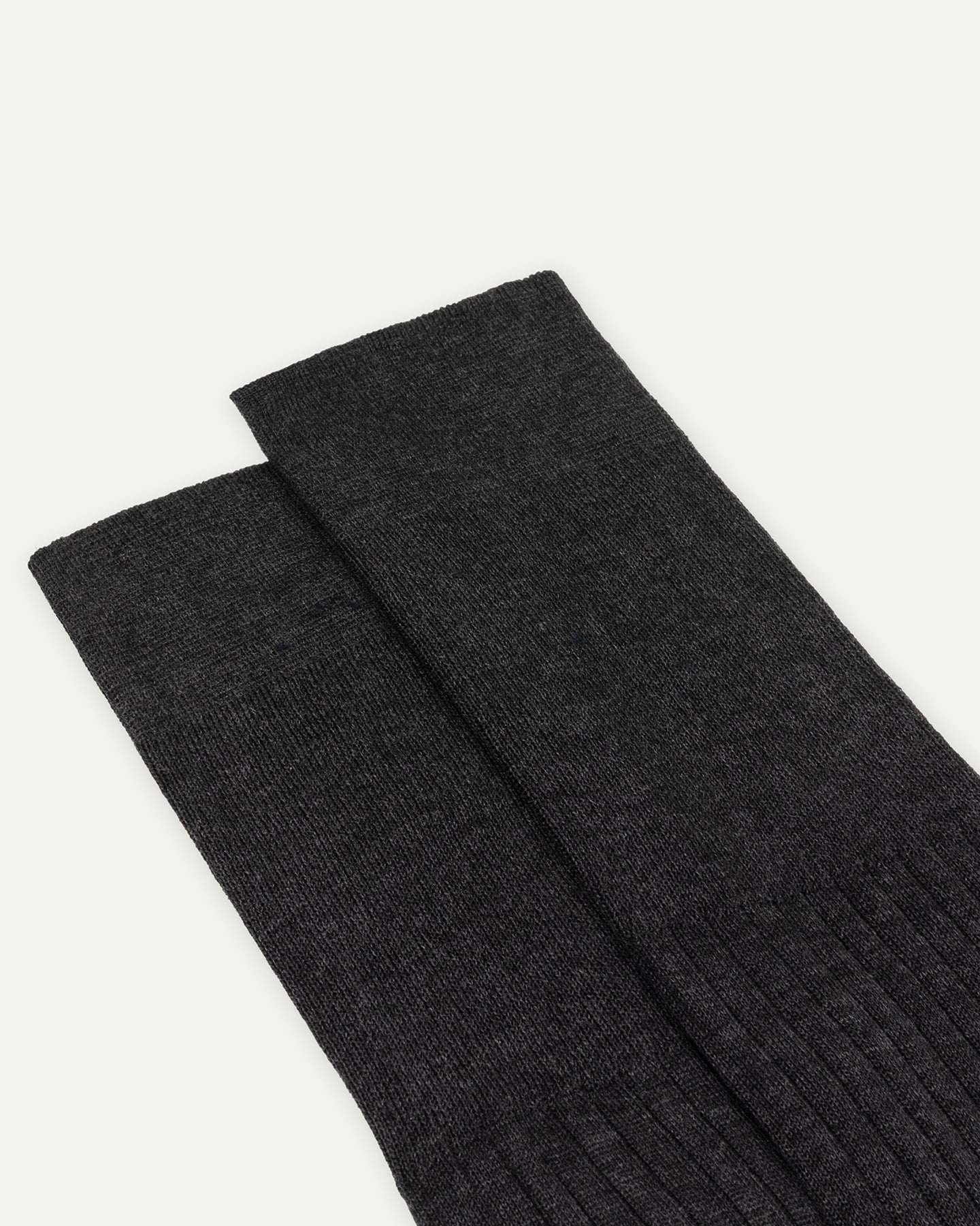 Dark Grey Cotton Knee High Socks