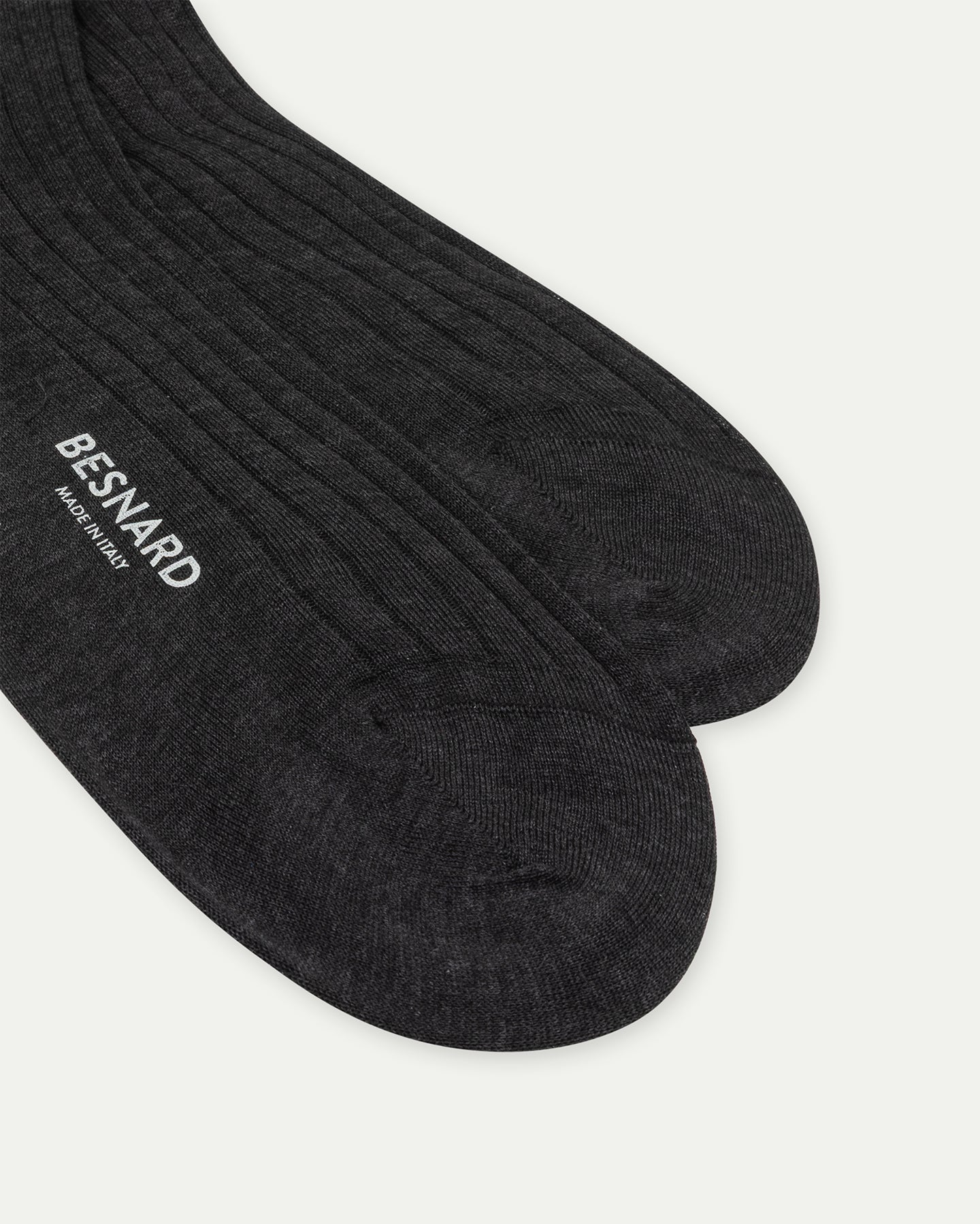 Dark Grey Cotton Knee High Socks