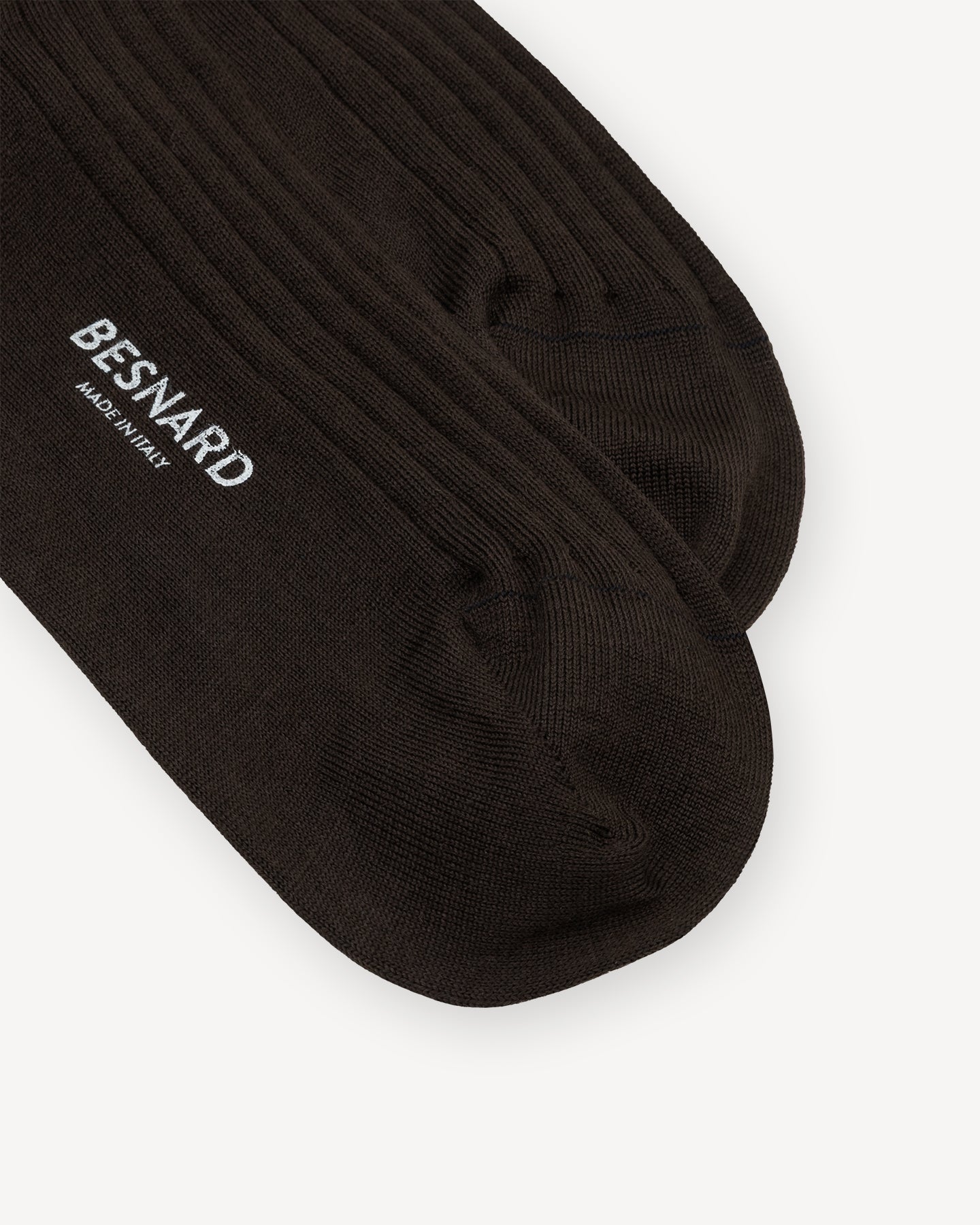 Dark Brown Wool Knee High Socks