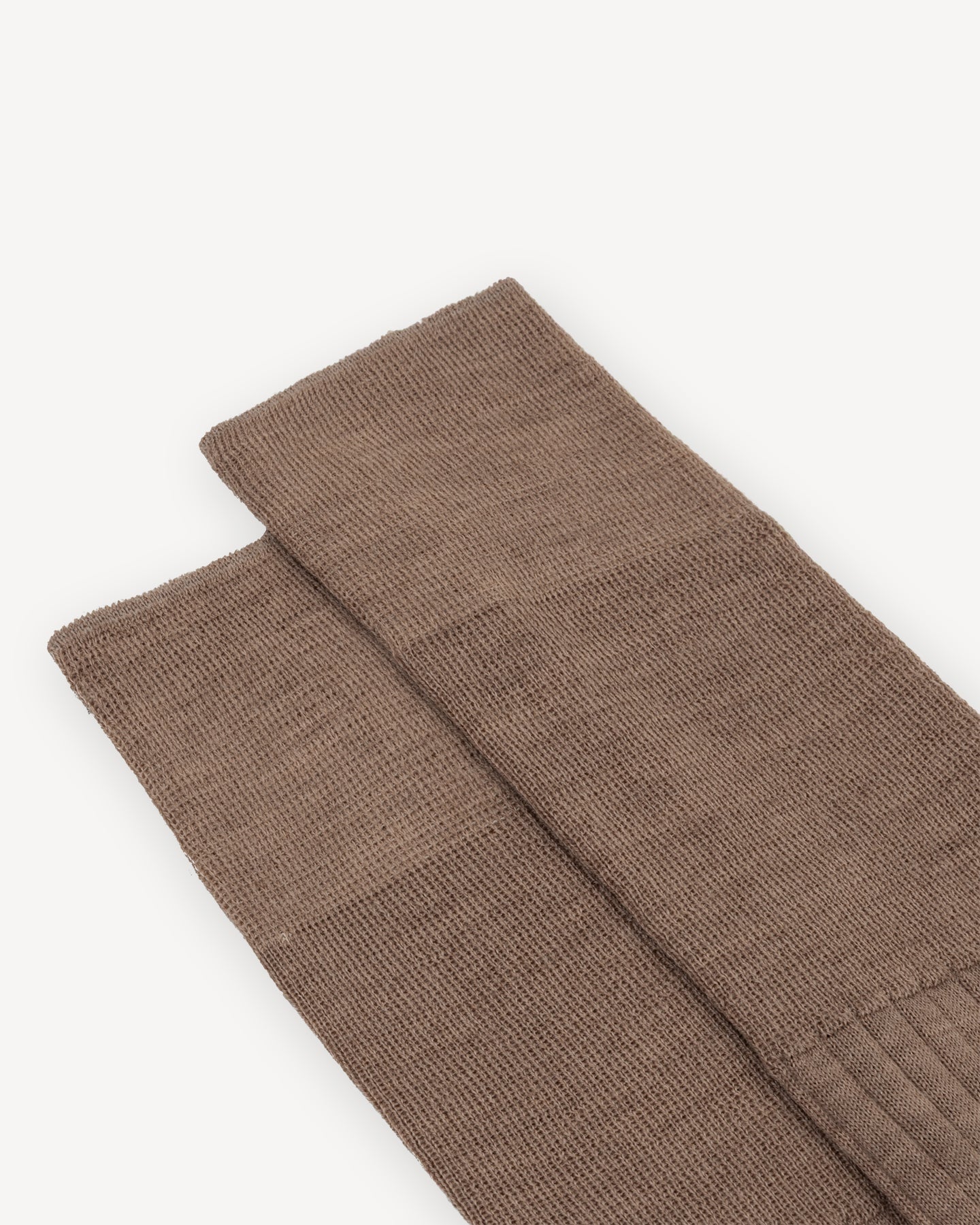 Light Brown Wool Knee High Socks