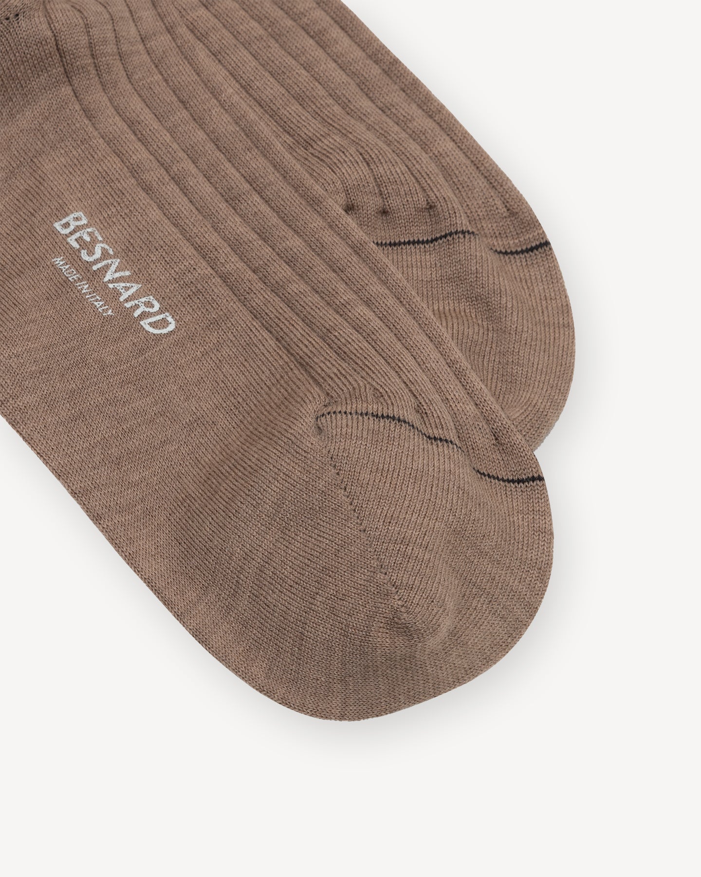 Light Brown Wool Knee High Socks
