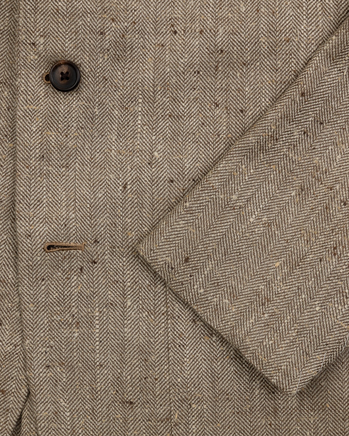 Sport Coat Beige Herringbone Silk Linen