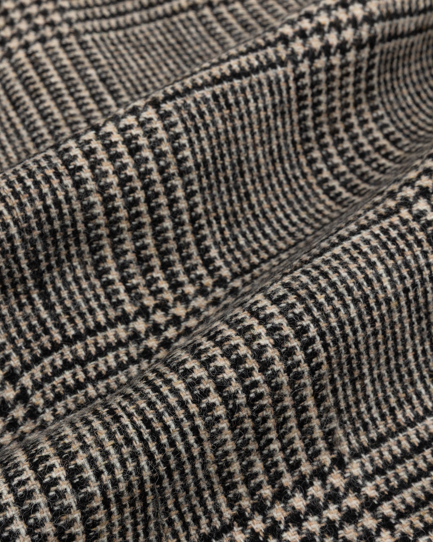 Black Oatmeal Glen Check Tweed Sport Coat