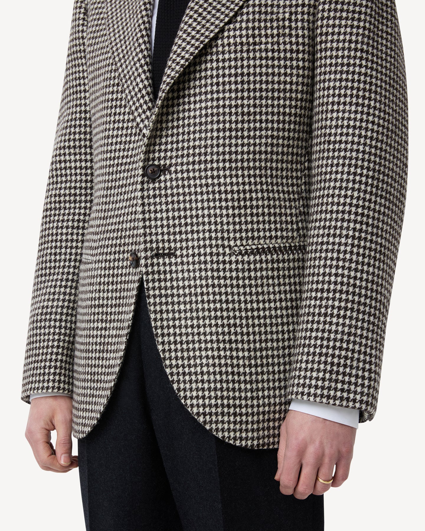 Black / White Houndstooth Wool Sport Coat