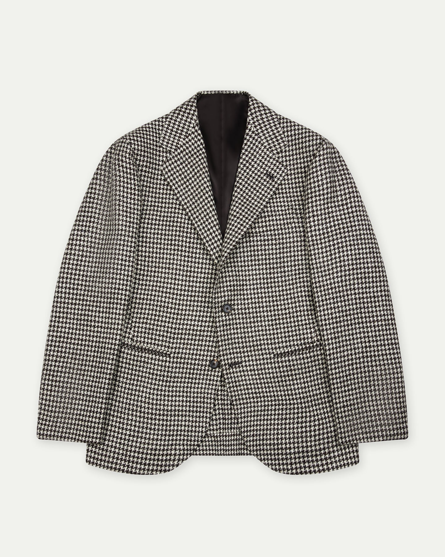 Sport Coat Black / White Houndstooth Wool