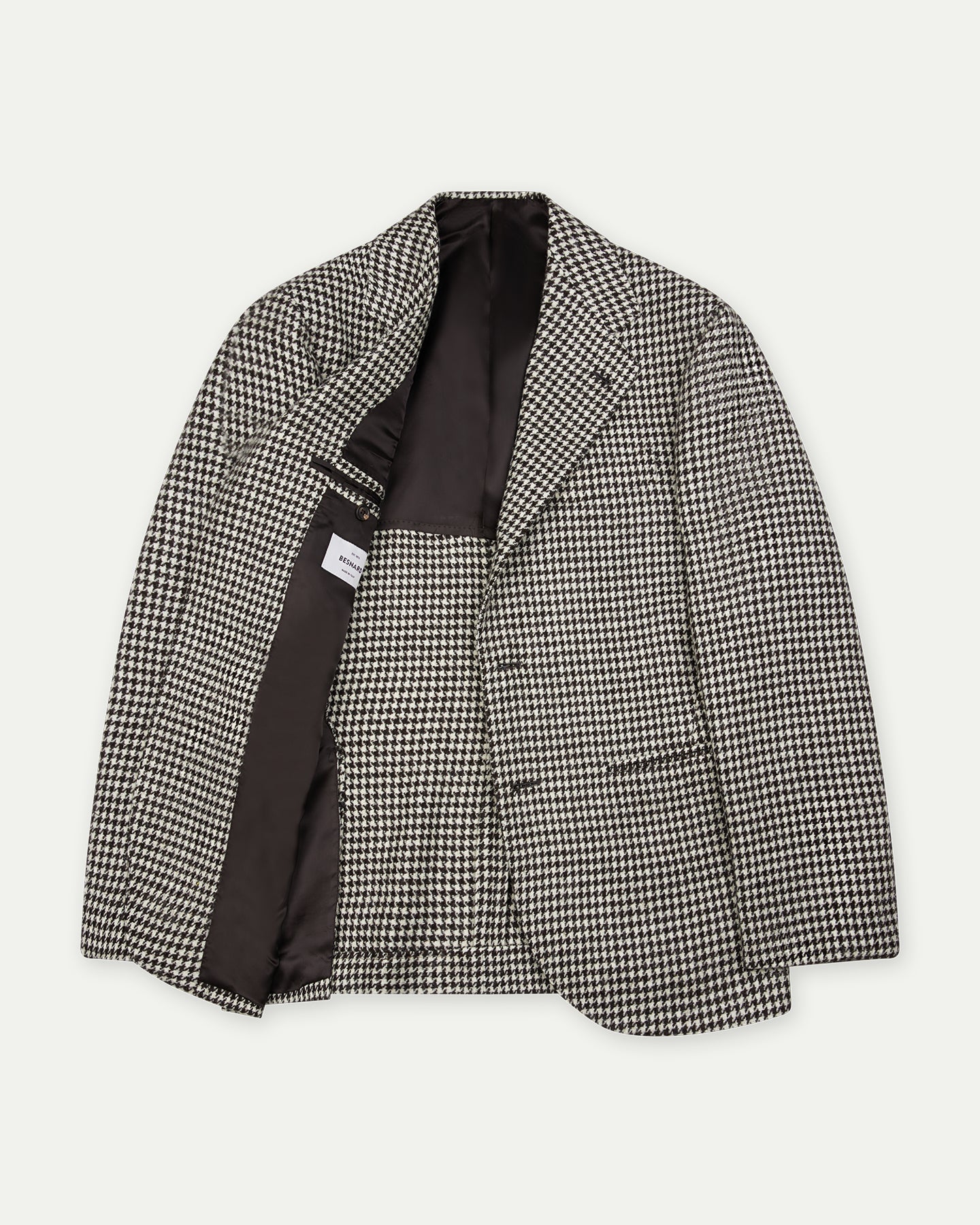 Sport Coat Black / White Houndstooth Wool