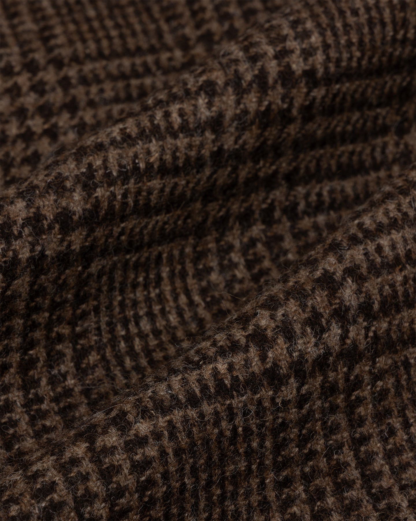 Black Brown Undyed British Wool Tweed Cloth