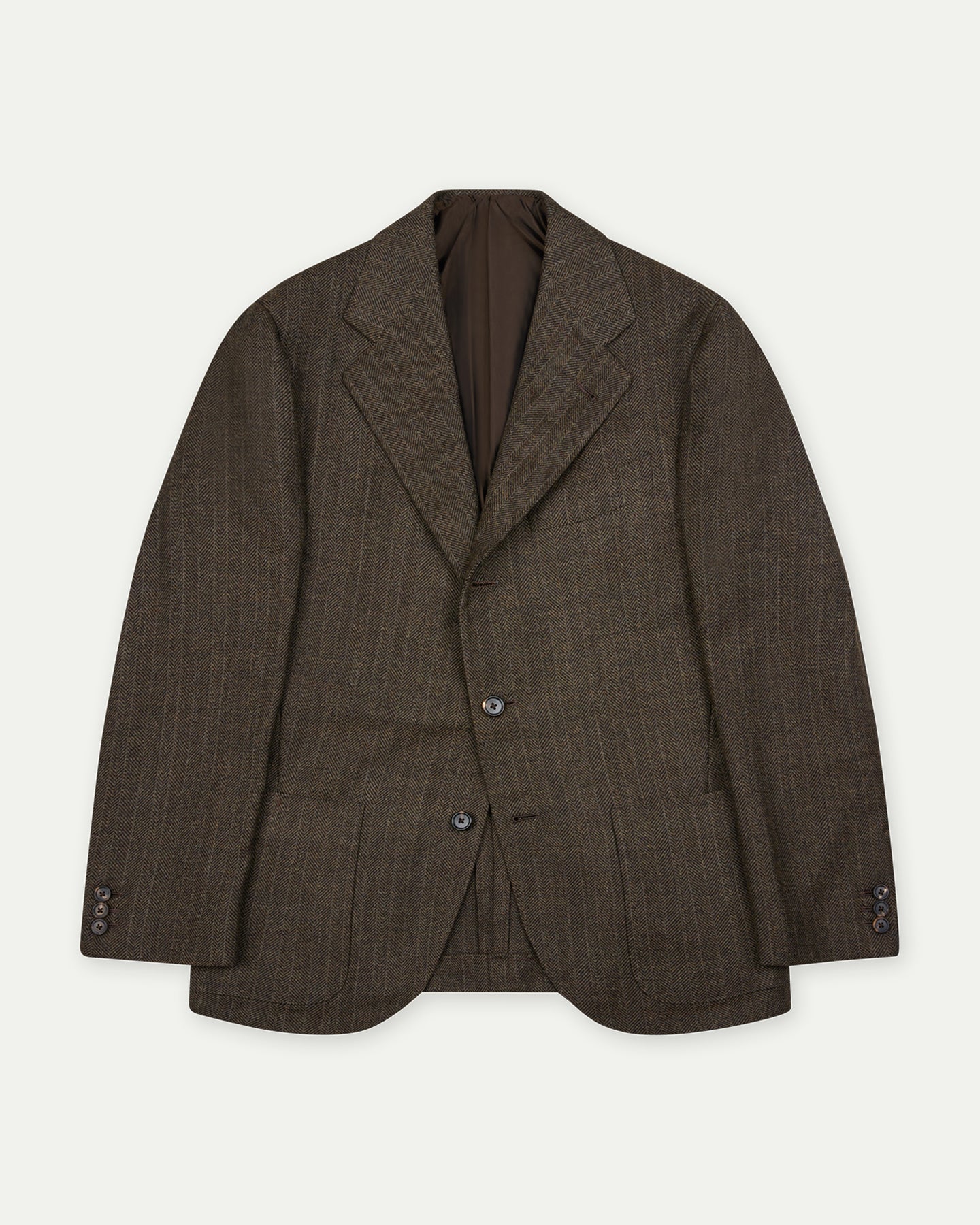 Made-To-Order Sport Coat Brown Herringbone