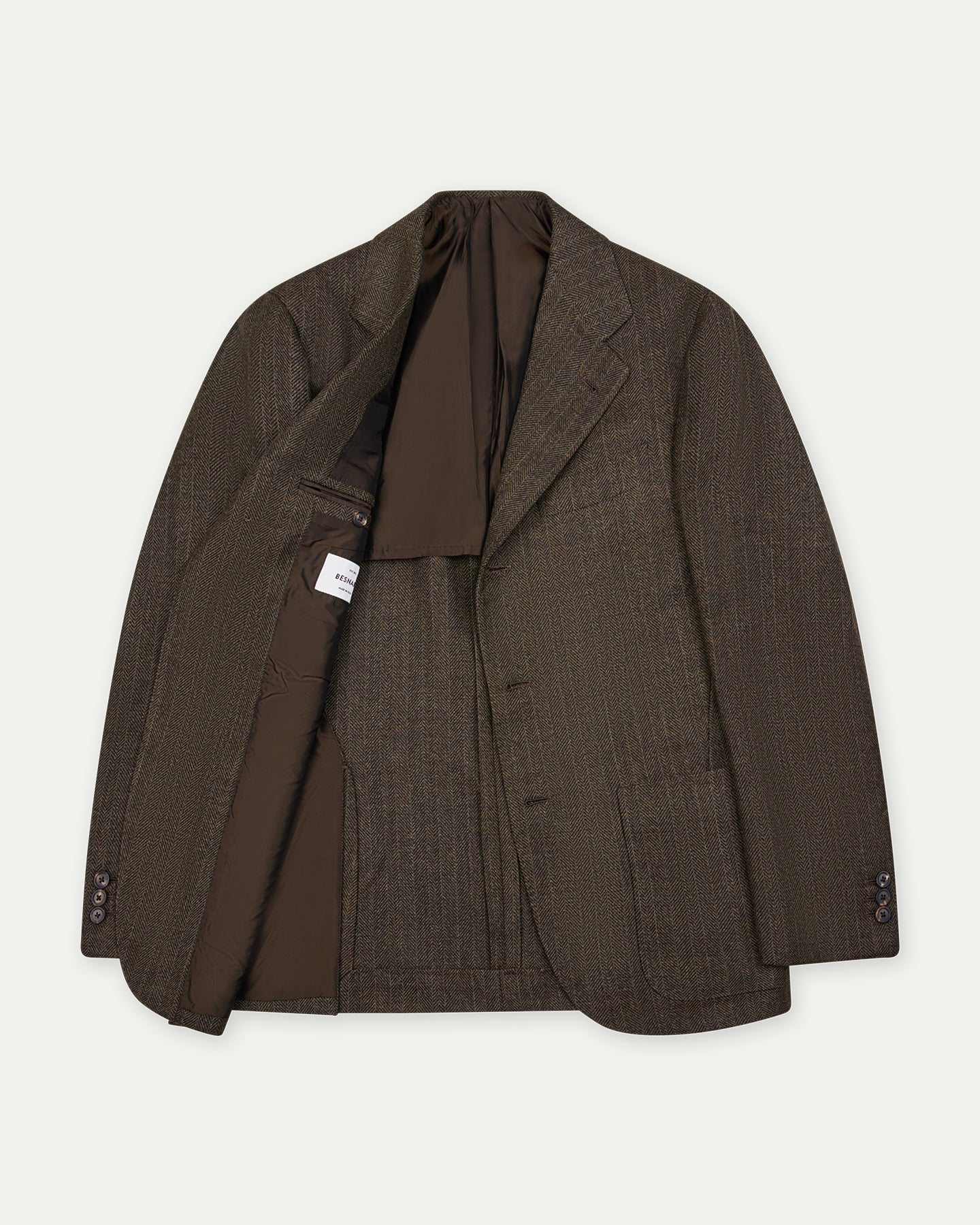 Made-To-Order Sport Coat Brown Herringbone