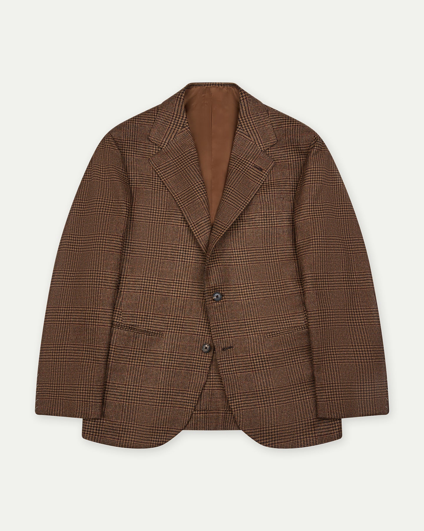 Sport Coat Brown Prince of Wales Merino Wool
