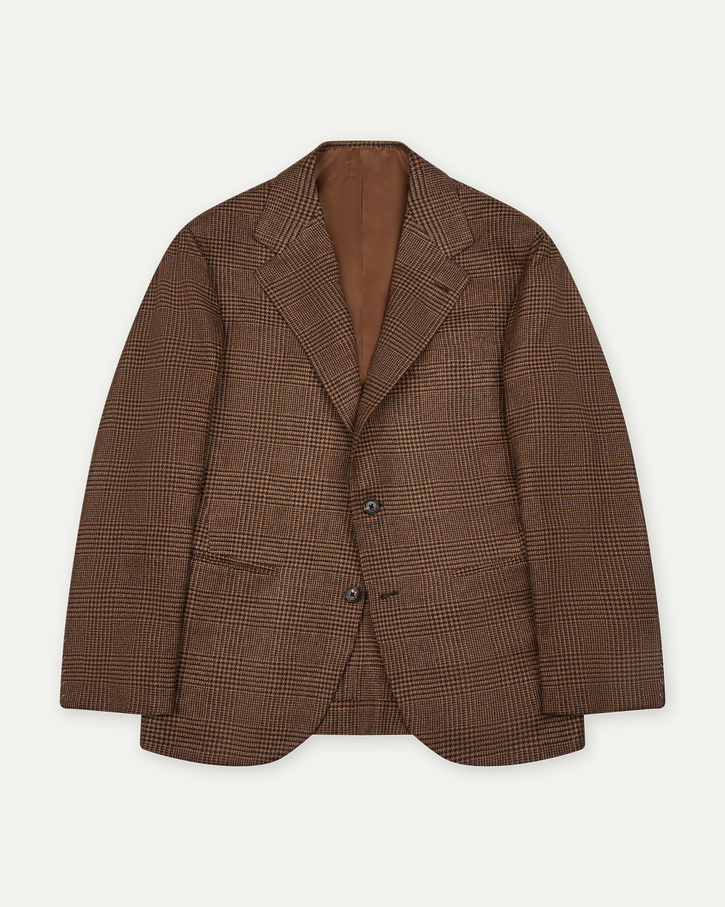 Made-To-Order Sport Coat Brown Prince of Wales Merino Wool