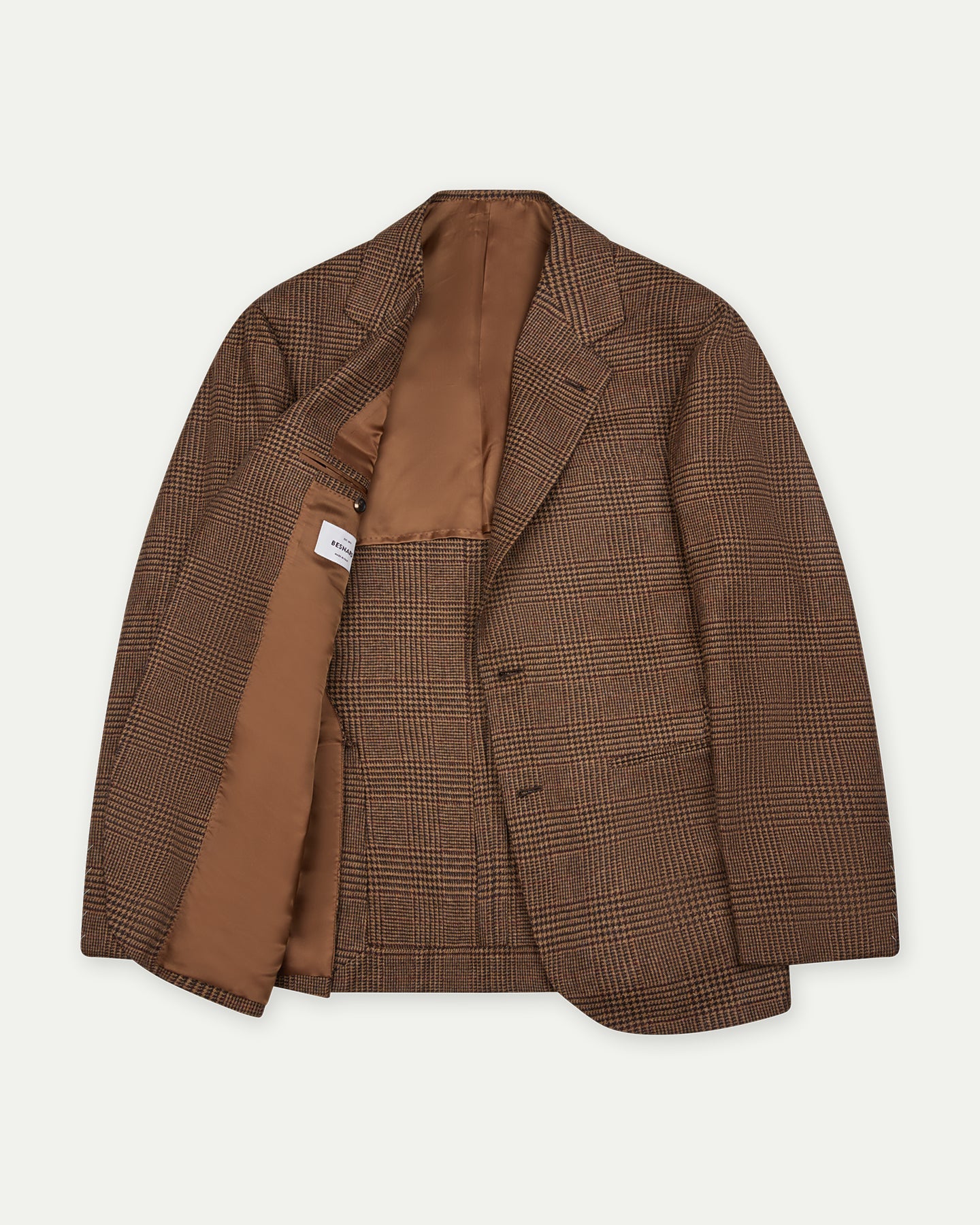 Made-To-Order Sport Coat Brown Prince of Wales Merino Wool