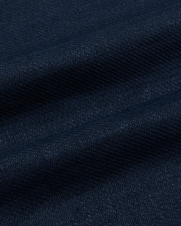 Sport Coat Dark Blue Linen Wool Silk