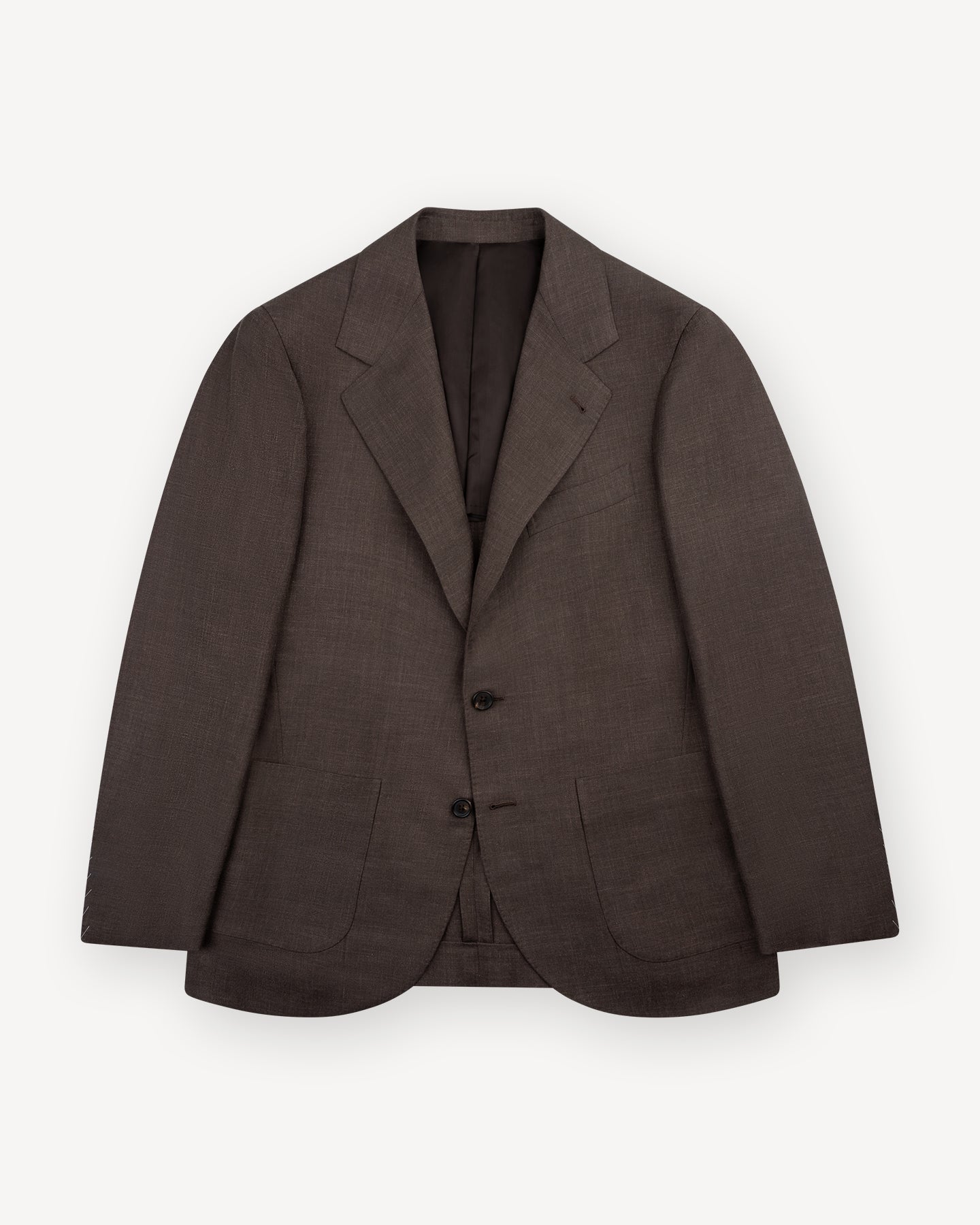 Dark Brown Wool Silk Linen Sport Coat