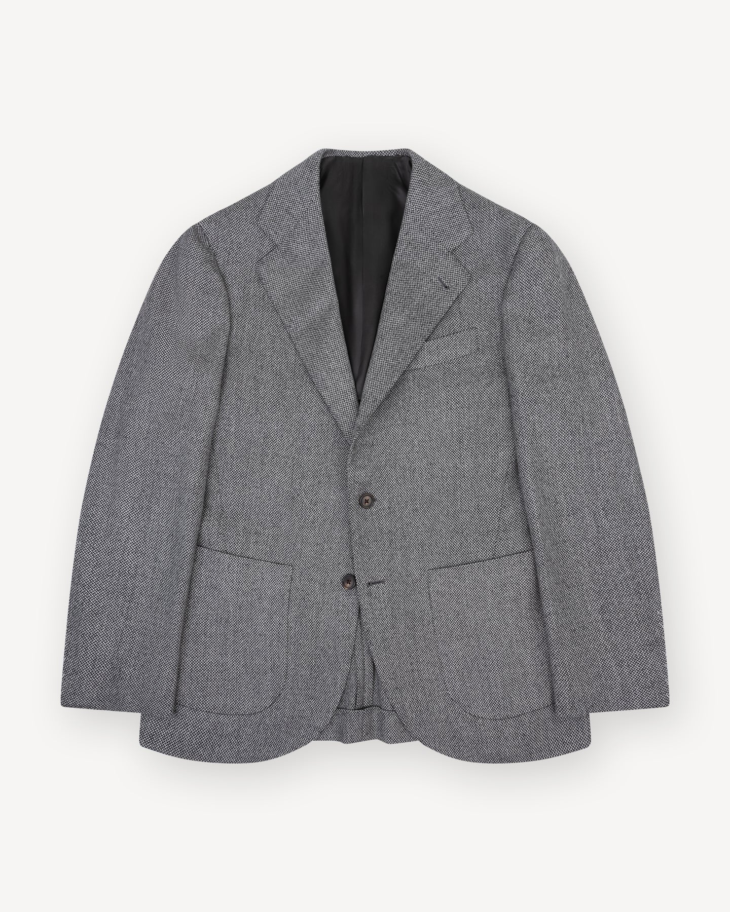 Grey Wool Cashmere Broken Twill Sport Coat