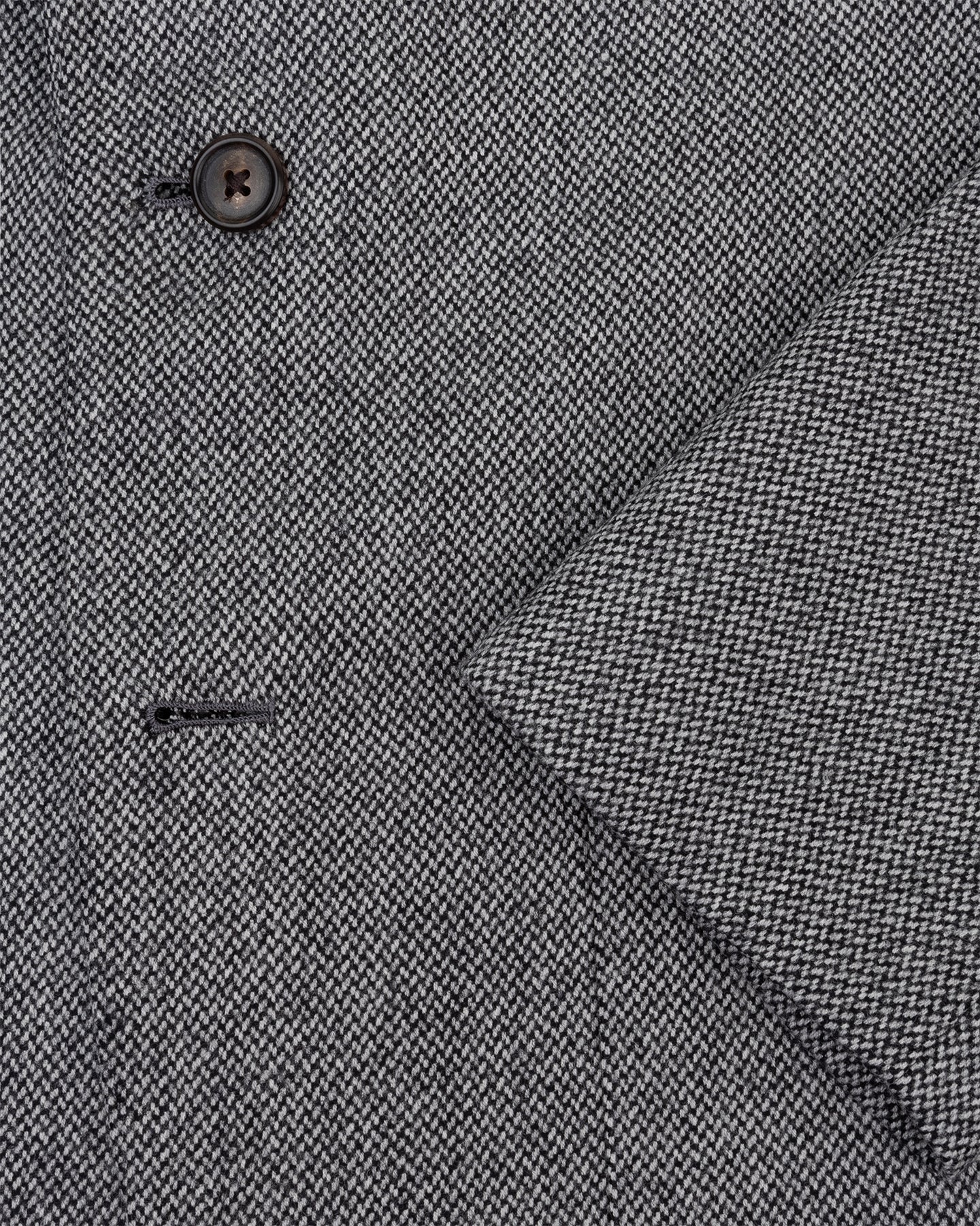 Grey wool cashmere sport coat with horn buttons