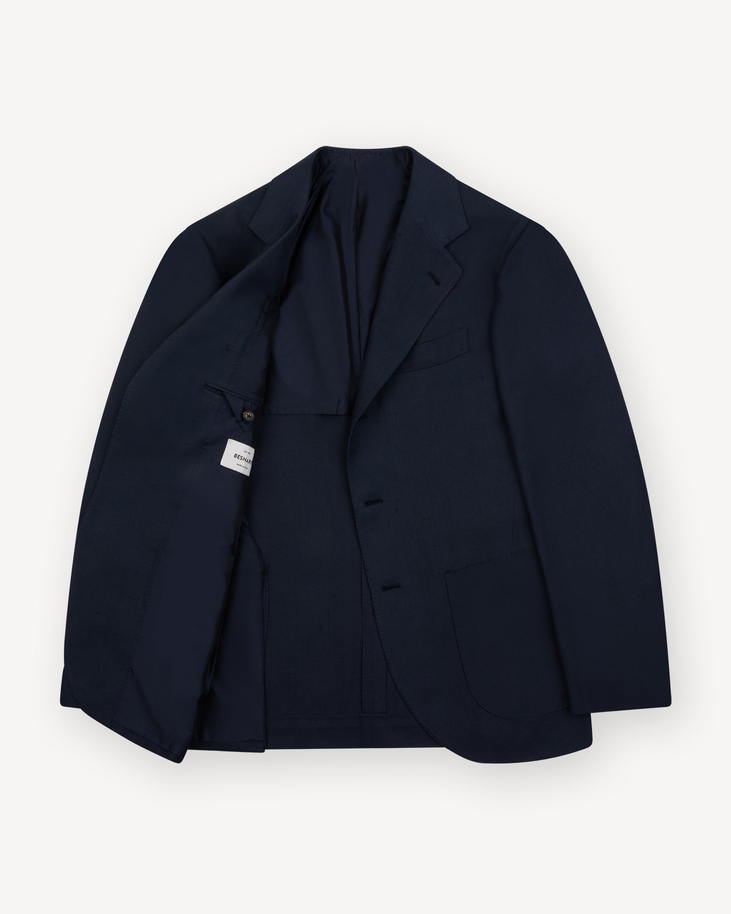 Navy Dupioni Silk Sport Coat