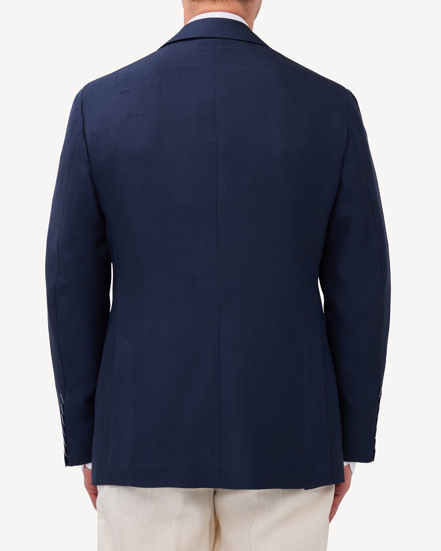 Navy Dupioni Silk Sport Coat