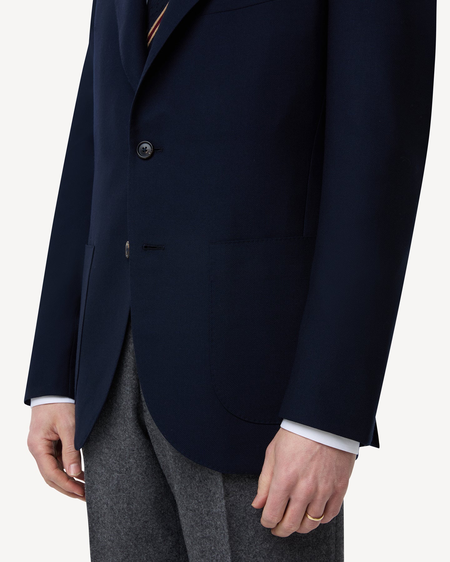 Navy Hopsack Sport Coat