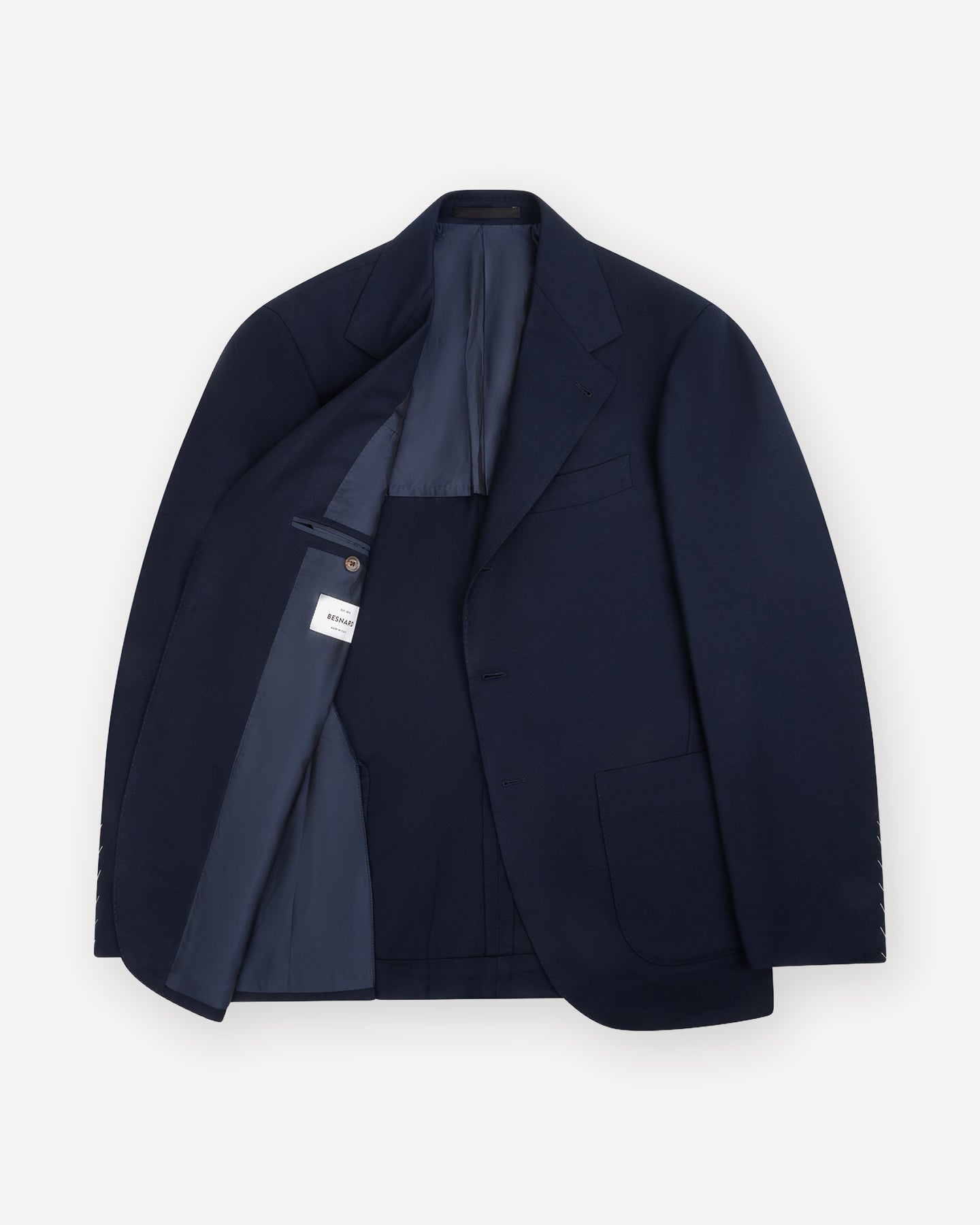 A half lined navy hopsack sport coat