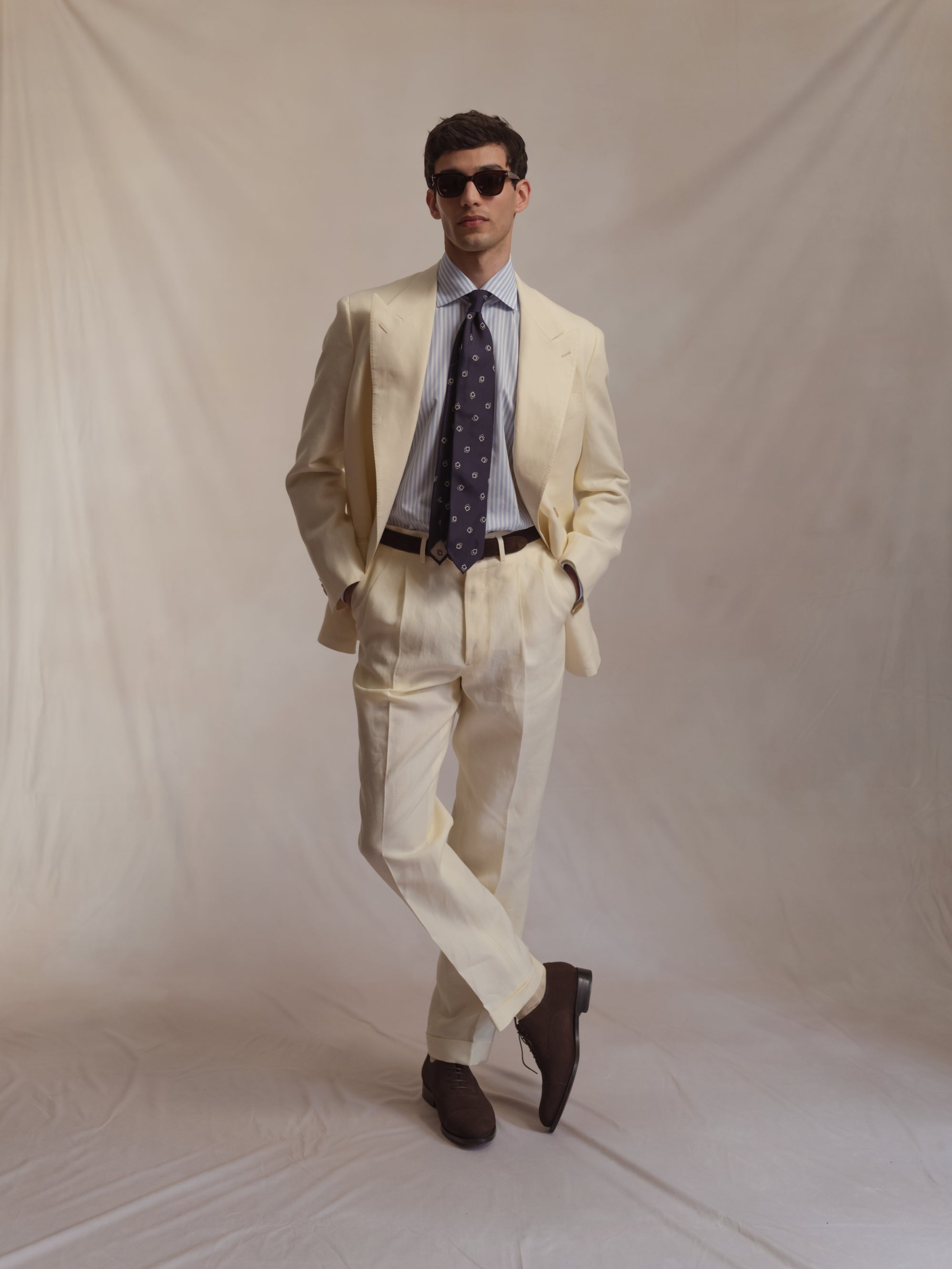 Sport Coat Ivory Irish Linen