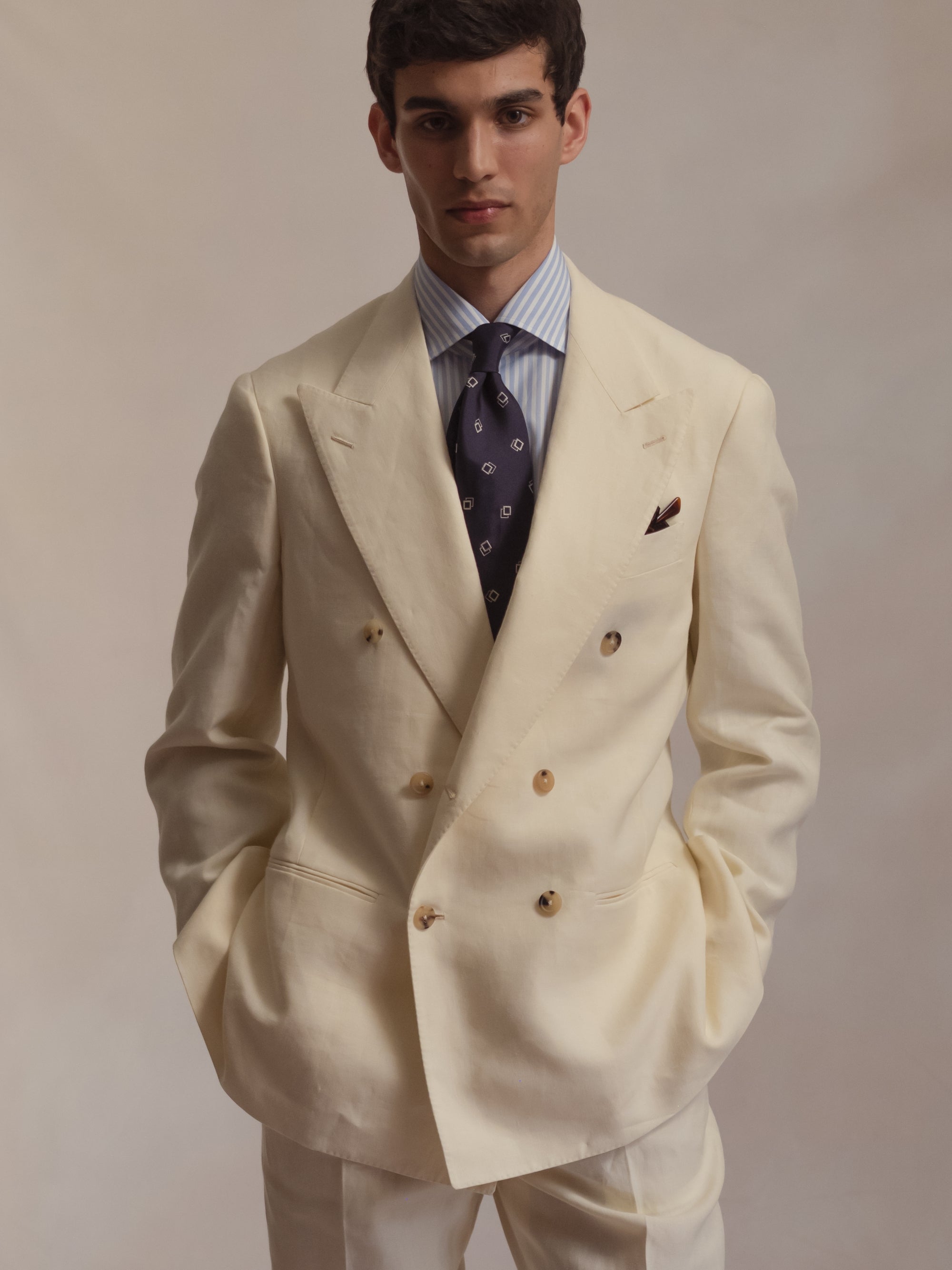Sport Coat Ivory Irish Linen
