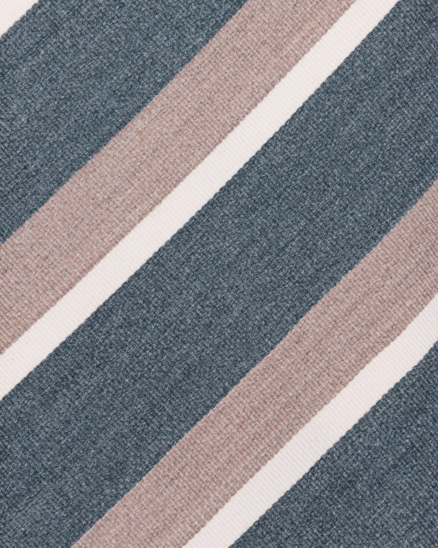 Blue-Grey Taupe White Stripe Silk Cotton Mogador