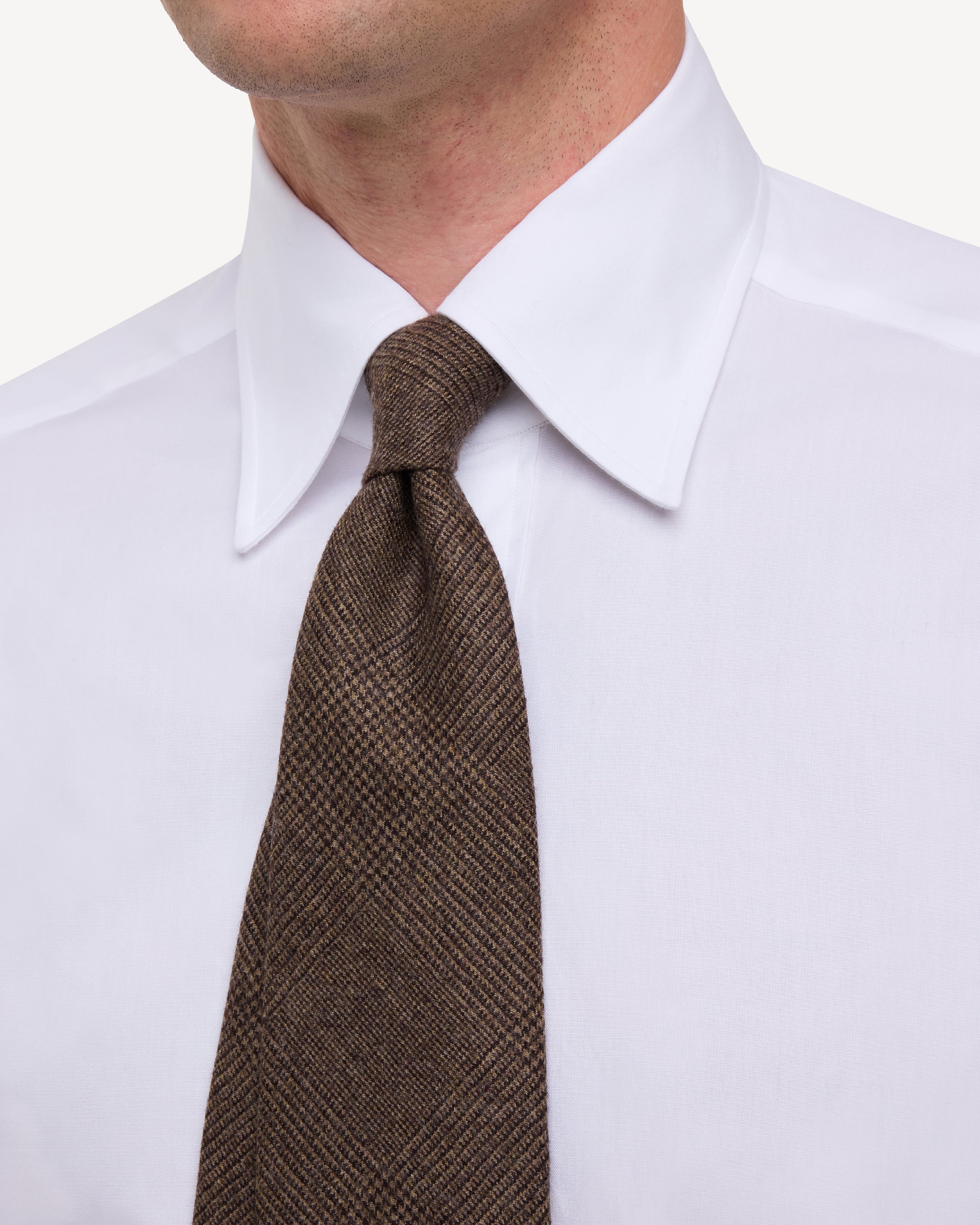 Brown Fox Brothers Worsted Flannel Prince of Wales Tie