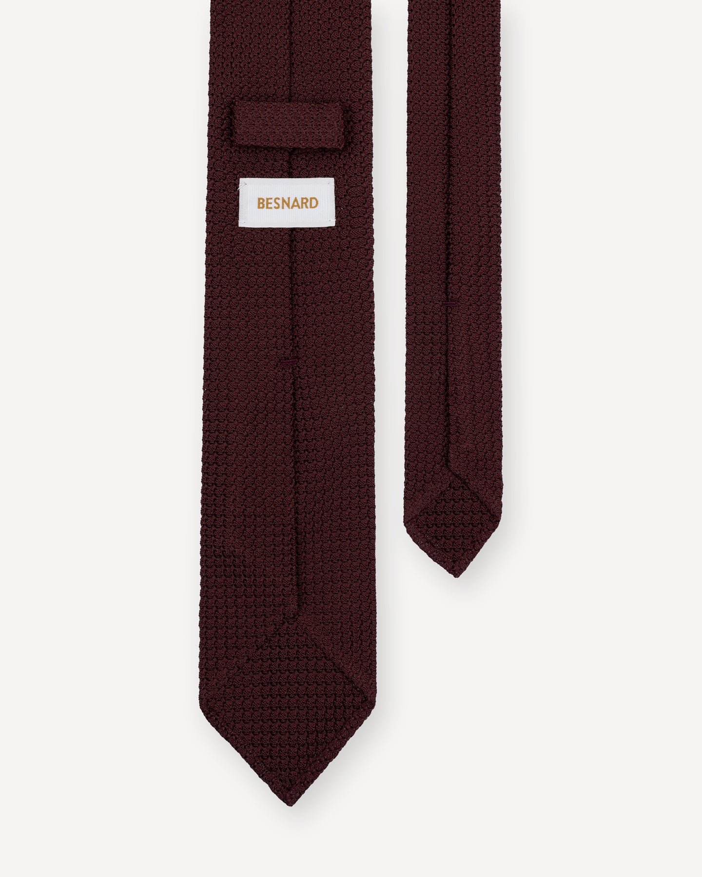 Burgundy Garza Grossa grenadine tie with hand rolled blades