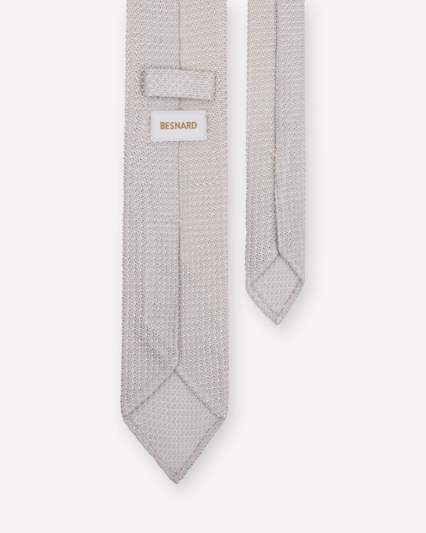 Ivory Garza Grossa grenadine tie with hand rolled blades