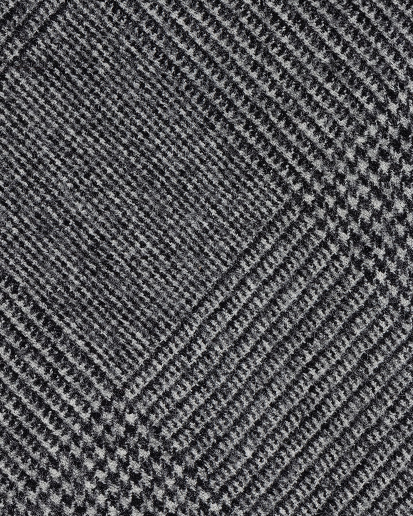 Grey Worsted Flannel Prince of Wales Fabric by Fox Brothers
