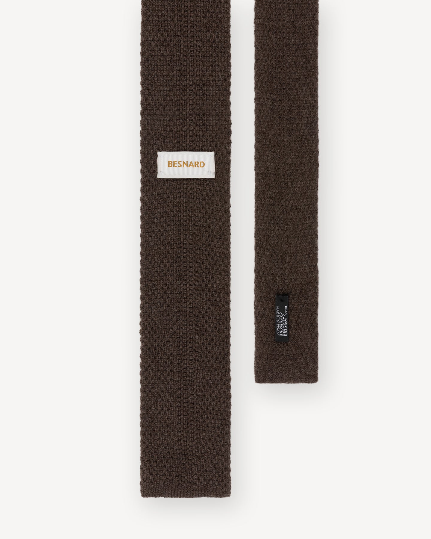 Dark Brown Knitted Cashmere Tie