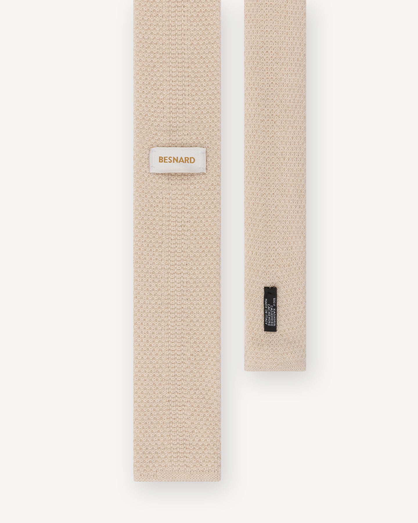 Oatmeal Knitted Cashmere Tie