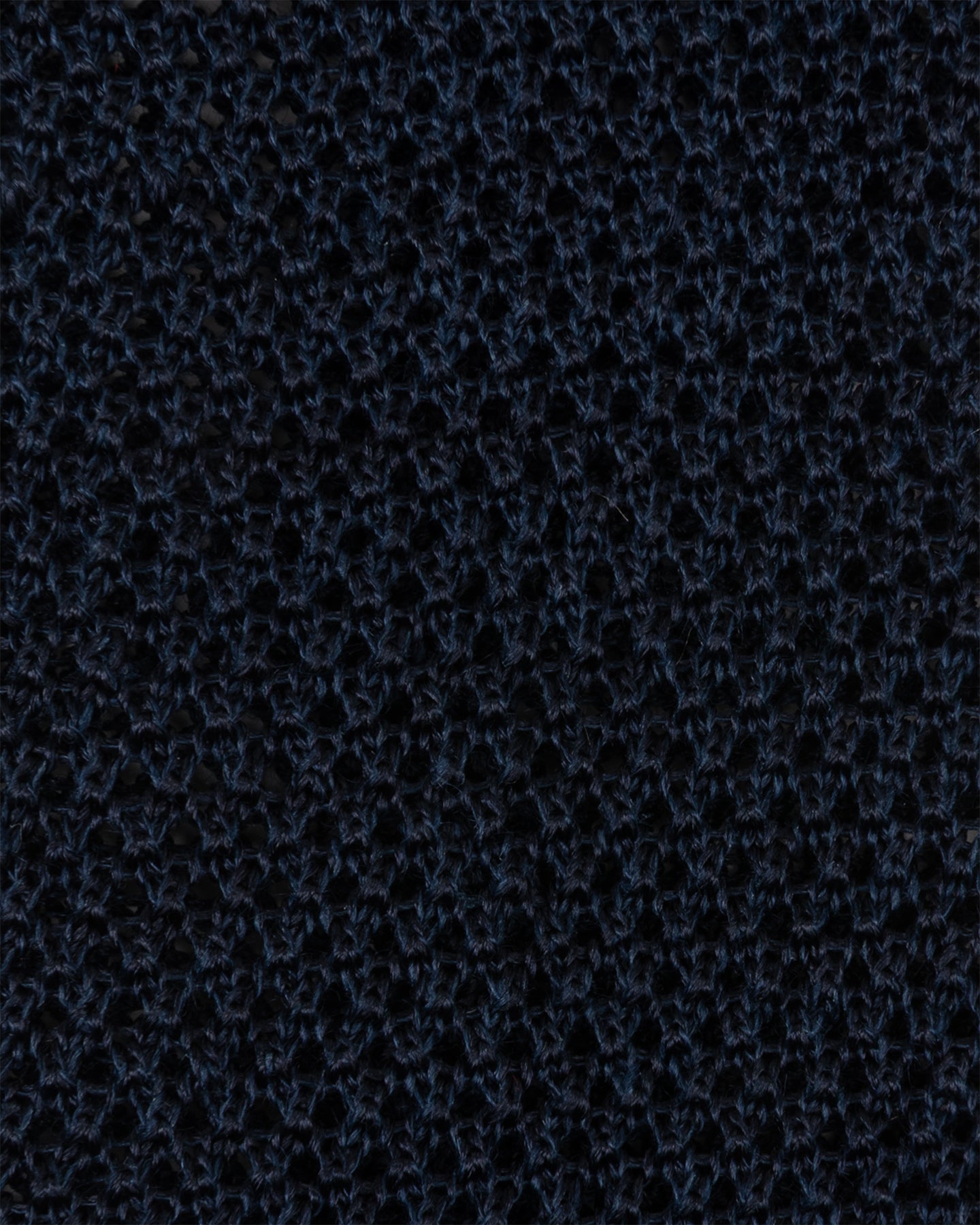 Navy Melange Knitted Silk Linen