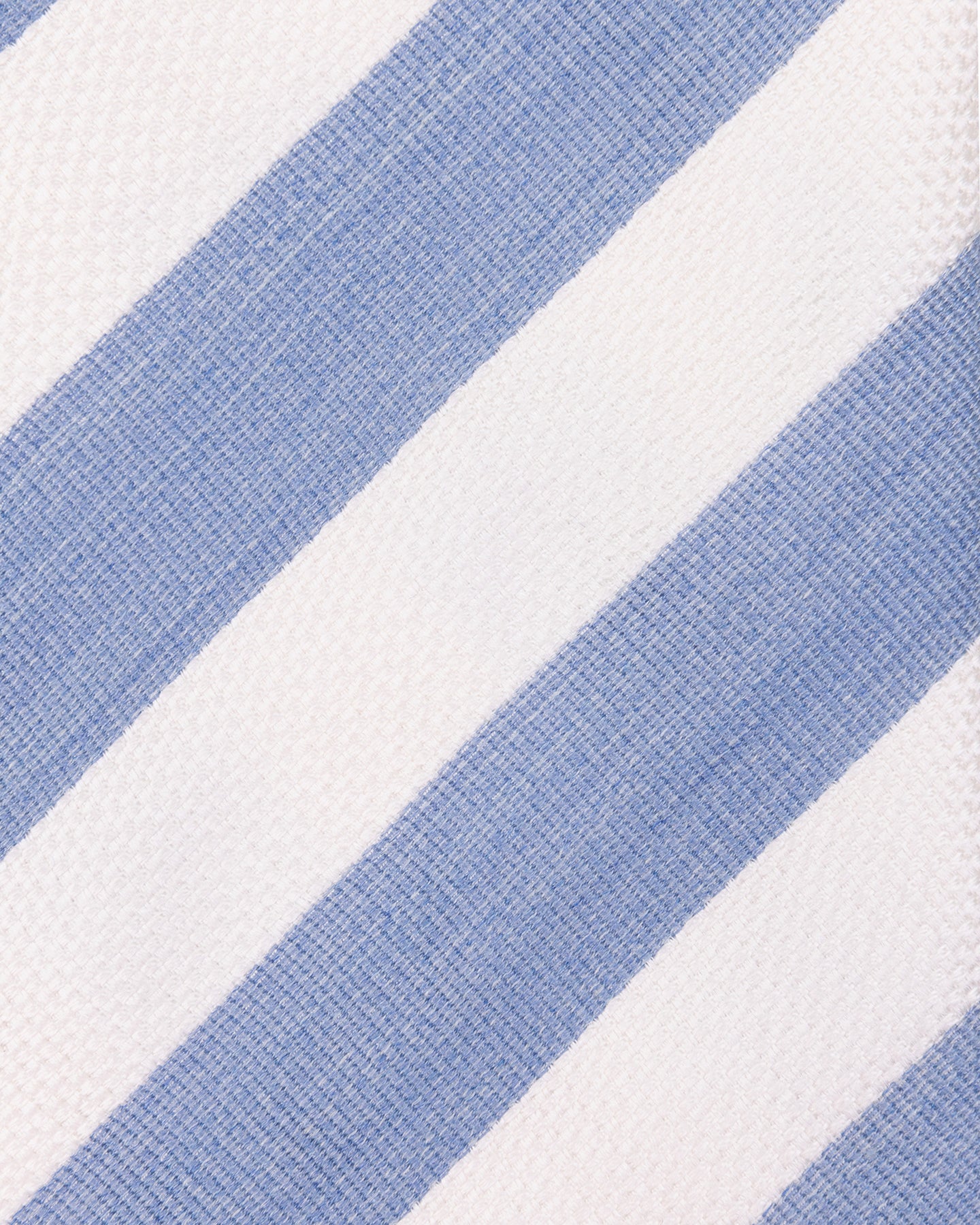 Light Blue and White Stripe Silk Tie