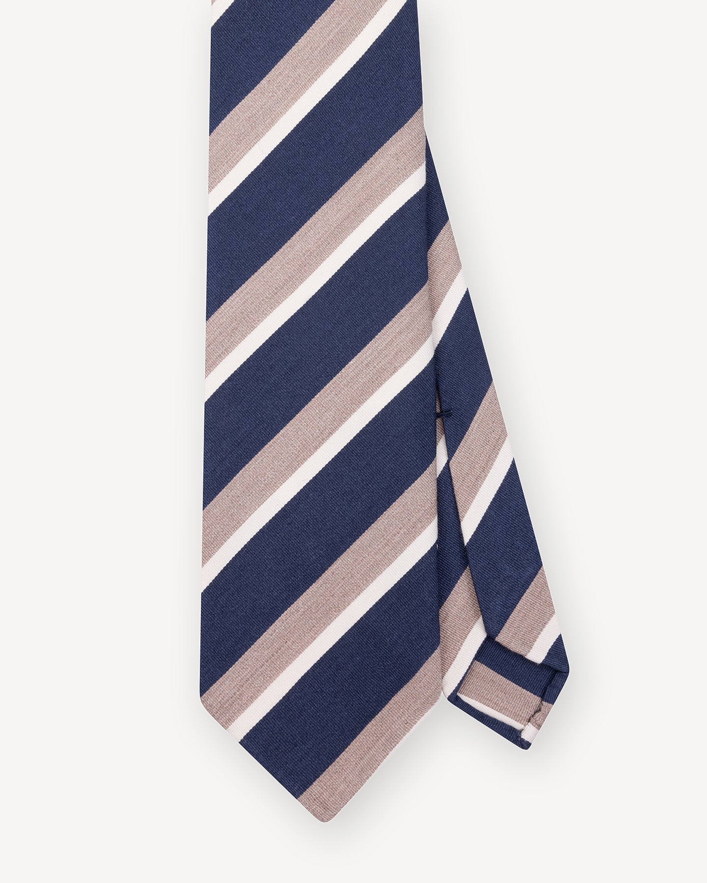 Navy Stone White Stripe Mogador Tie