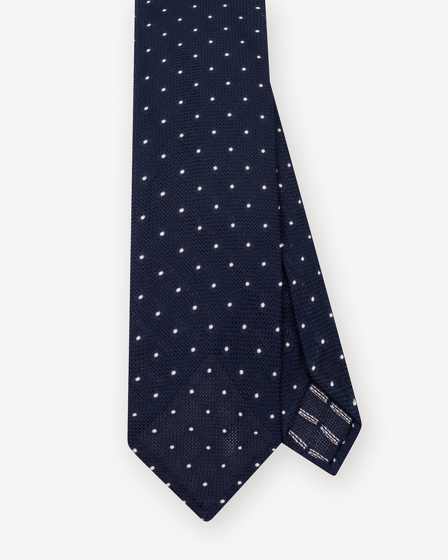 Navy White Small Polka Dot Grenadine Tie