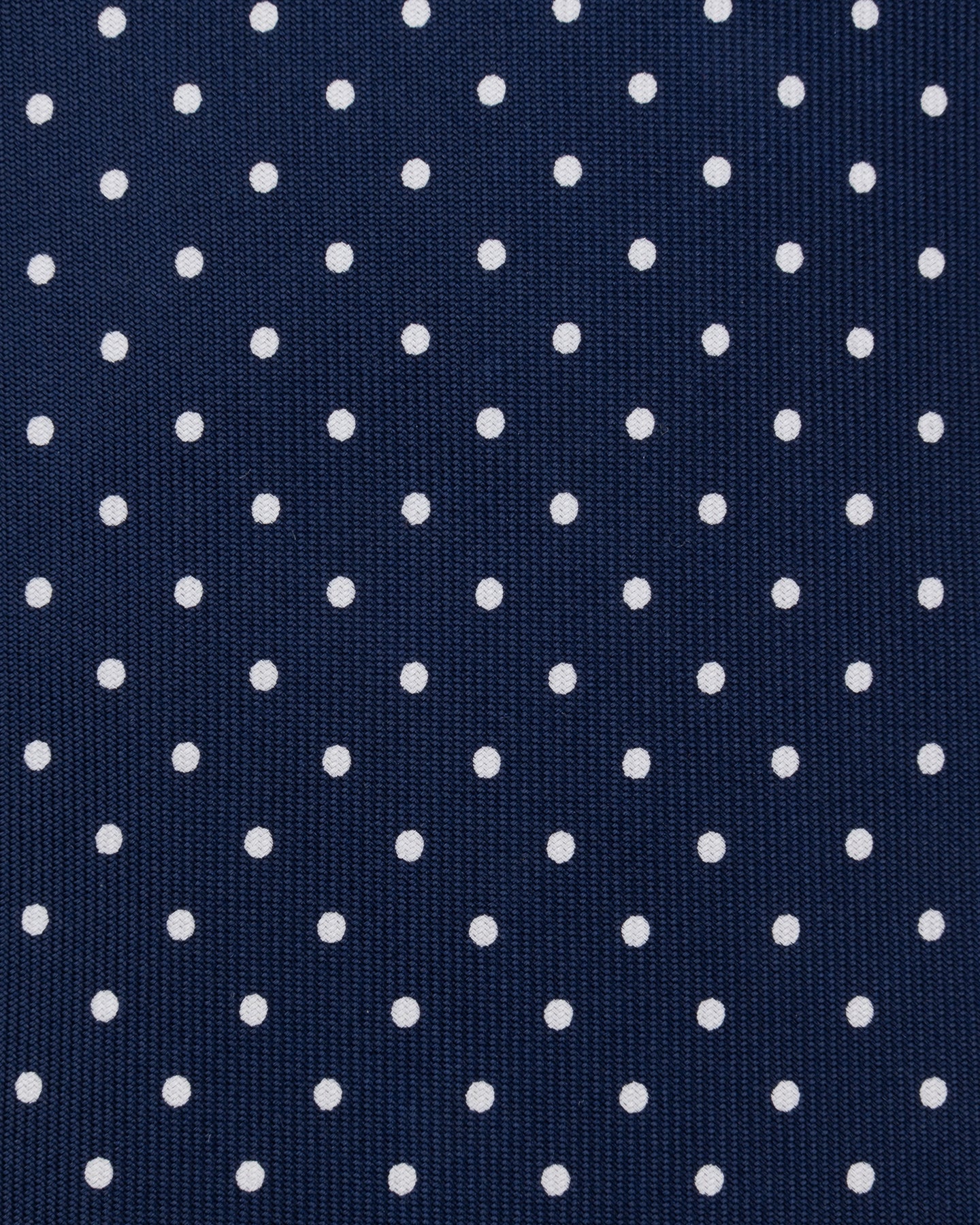Navy White Polka dot Printed Silk fabric