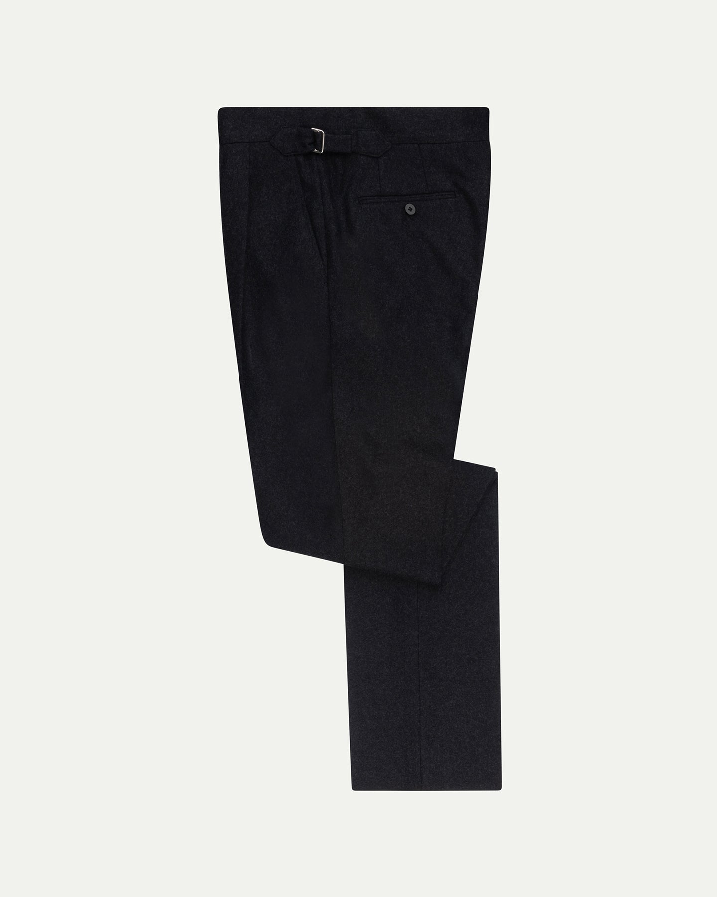 Made-To-Order Trousers in Charcoal Flannel
