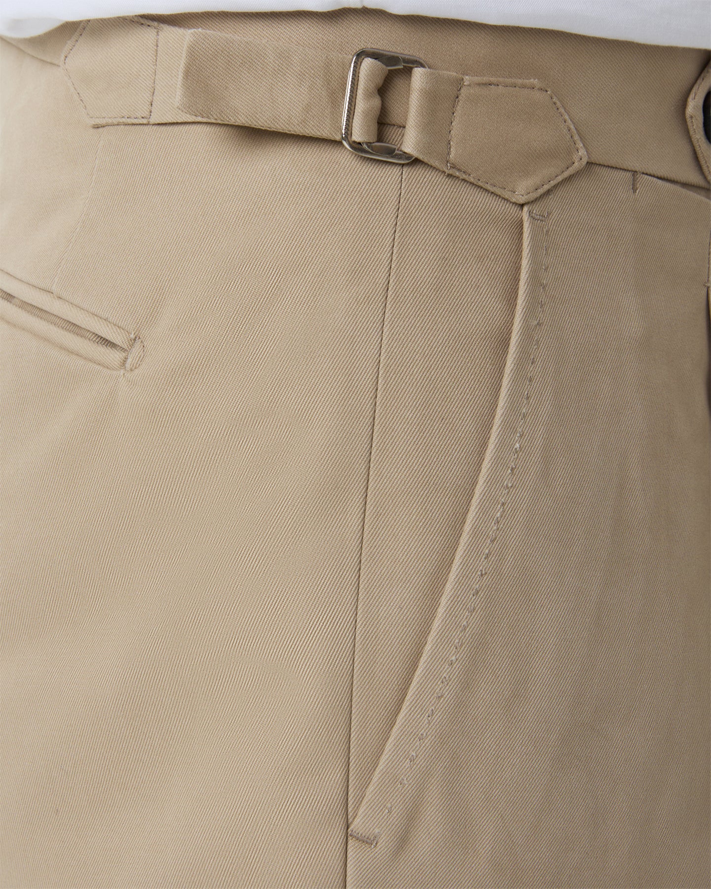 Stone cotton trousers with side adjusters