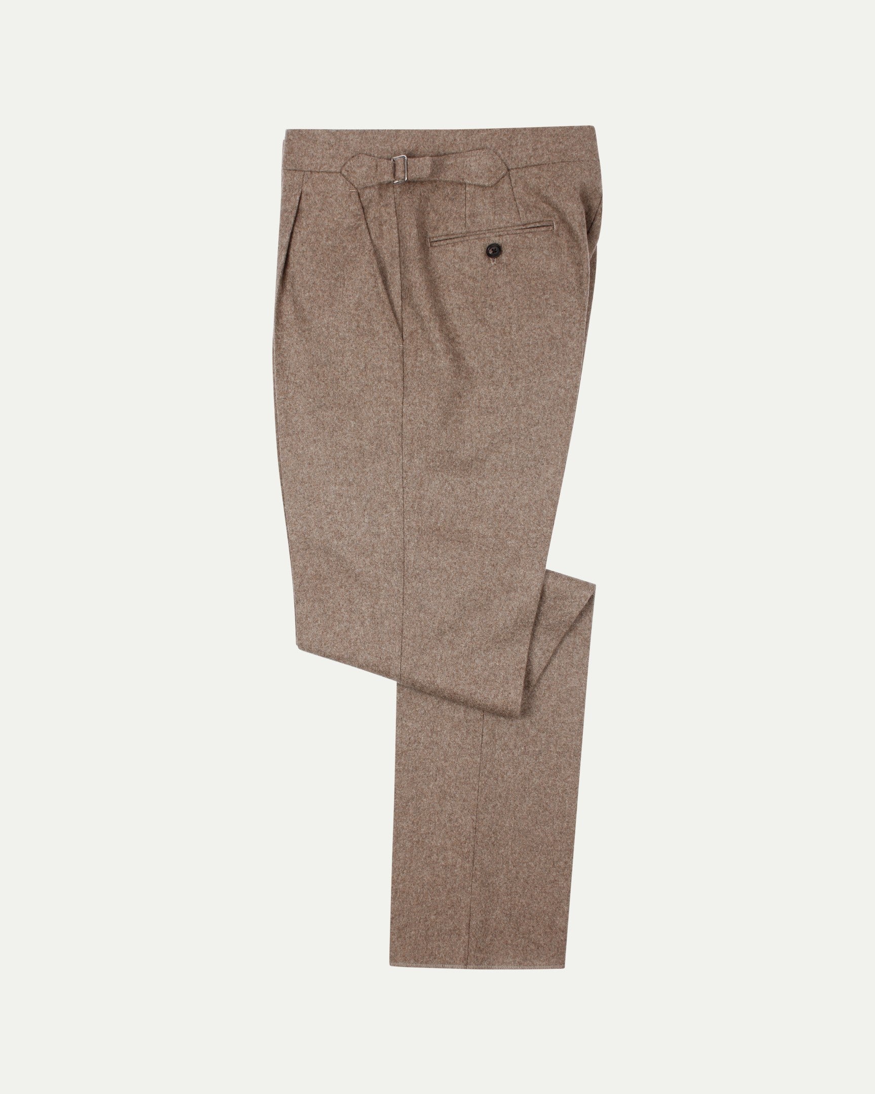 Made-To-Order Trousers in Fawn Flannel