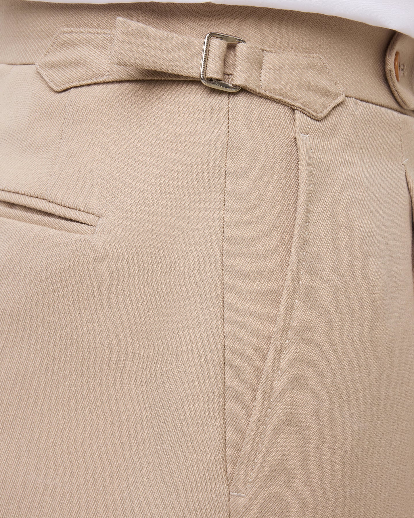 Light tan cavalry twill trousers trousers with side adjusters