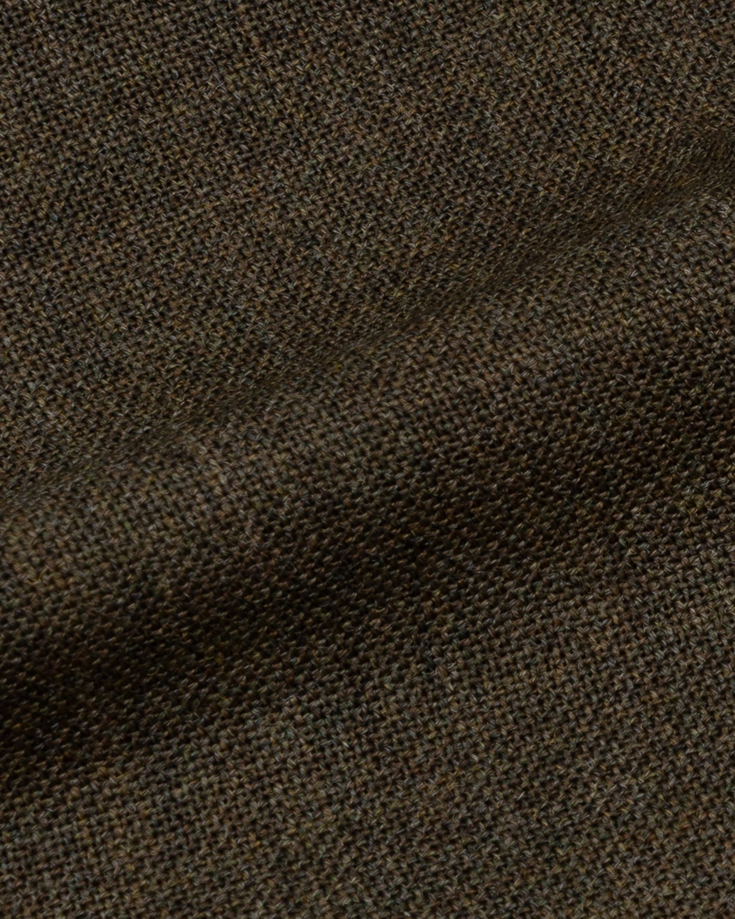 Olive Brown Single Pleat Tropical Wool Trousers