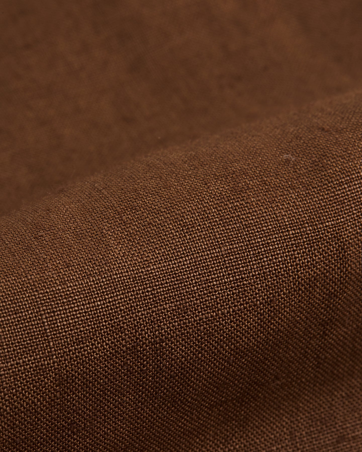 Dark Tan Double Pleat Linen Trousers