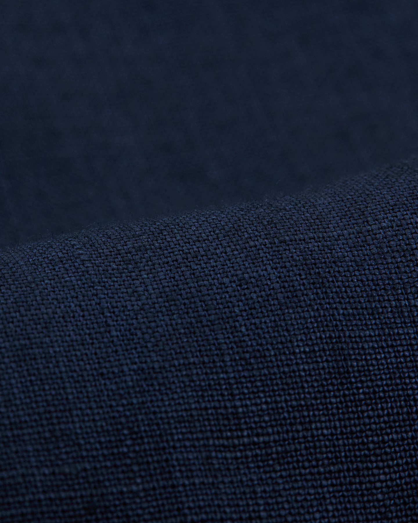 Navy Double Pleat Linen Trousers
