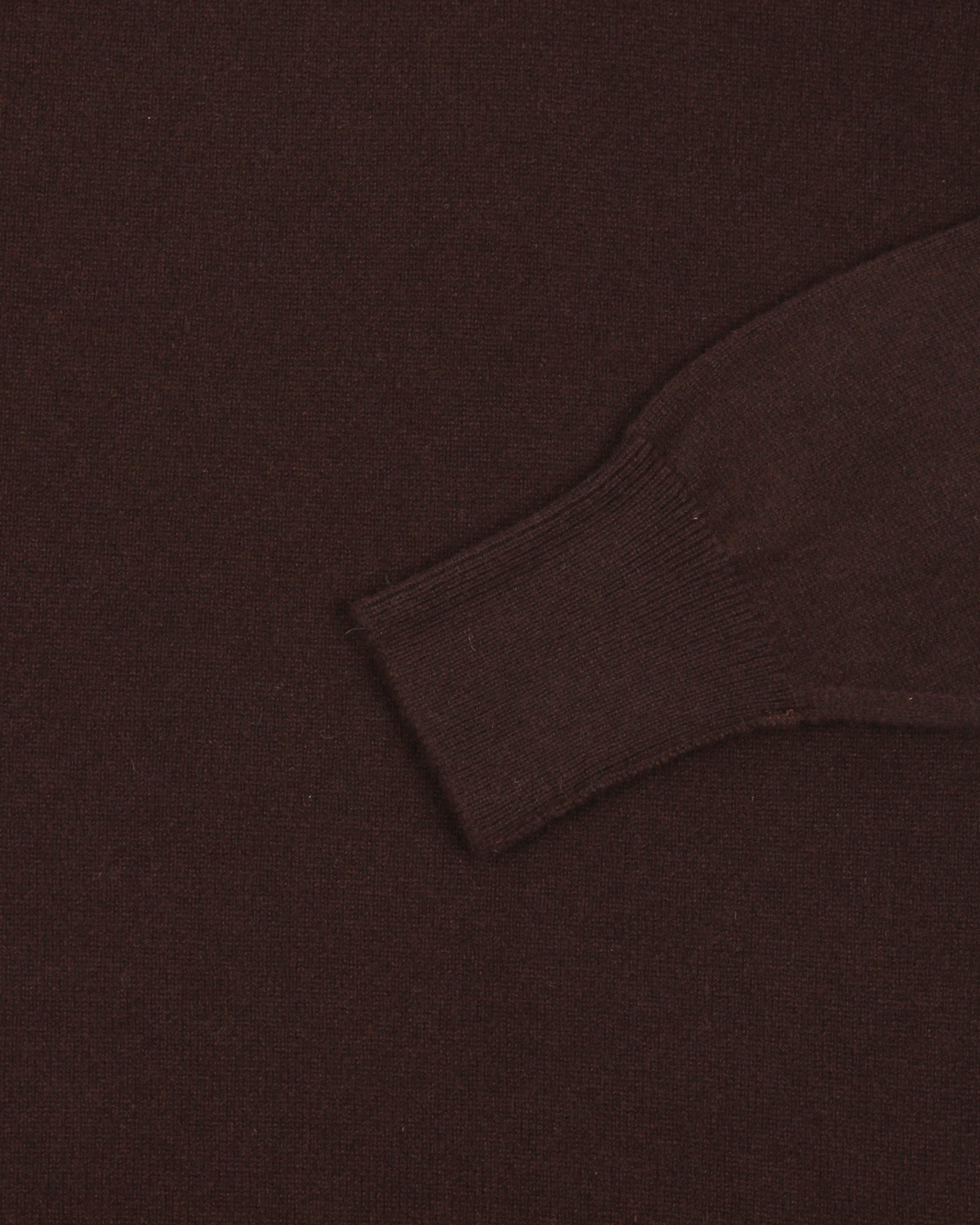 Brown Lambswool Sweater with Turnback cuffs