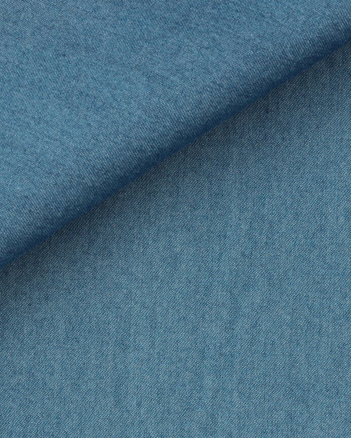 Stone wash denim shirt fabric by Thomas Mason