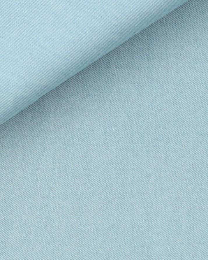 Bleach wash denim shirt fabric by Thomas Mason