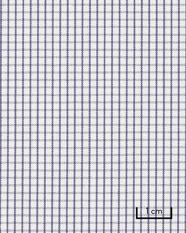 Thomas Mason Navy Grid Poplin 100s